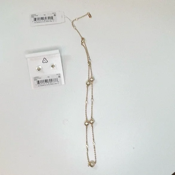 NWT Ralph Lauren Gold Necklace and Earring Set - Picture 5 of 6